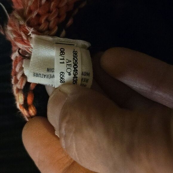 VTG American Eagle XS 100% Cotton Fisherman Chunky Knit Sweater 2011 - Picture 5 of 7